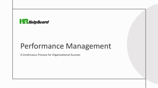performance management