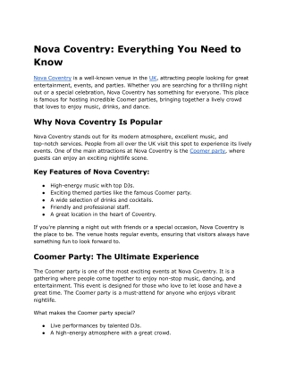 Nova Coventry_ Everything You Need to Know