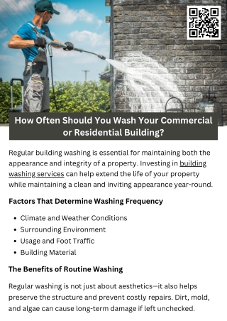 How Often Should You Wash Your Commercial or Residential Building?