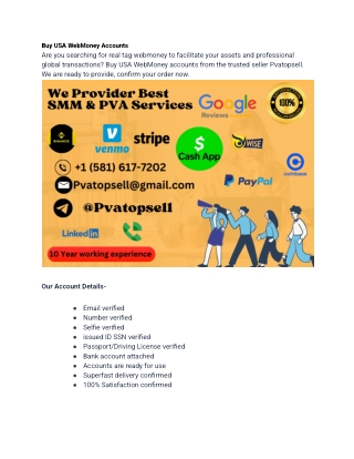 _Top 5 site to Buy USA WebMoney Accounts