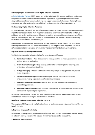 enhancing digital transformation with digital
