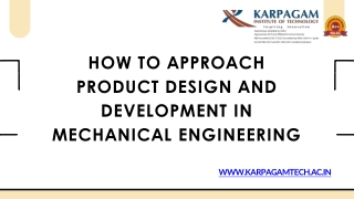 how to approach product design and development