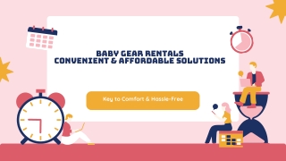 Baby Gear Rentals – Convenient & Affordable Solutions