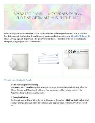 62x62 led panel modernes design f r eine optimale