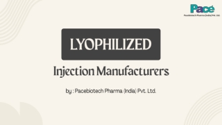 WHO-GMP-Certified Lyophilized Injections by Experts