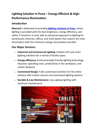 Lighting Solution in Pune