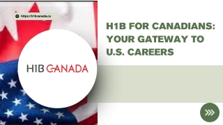 H1B for Canadians Your Gateway to U.S. Careers