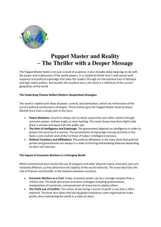 puppet master and reality the thriller with