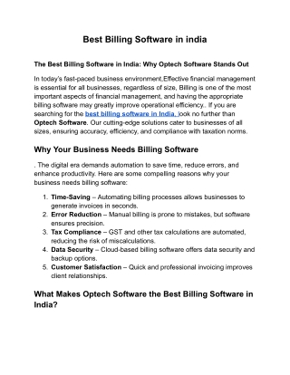 best billing software in india