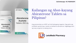 Need Affordable Abiraterone Tablets in the Philippines?