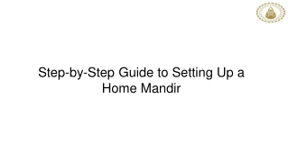 Step-by-Step Guide to Setting Up a Home Mandir