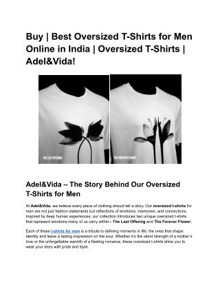 Buy | Best Oversized T-Shirts for Men Online in India | Oversized T-Shirts | Ade