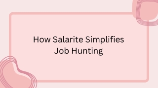 how salarite simplifies job hunting
