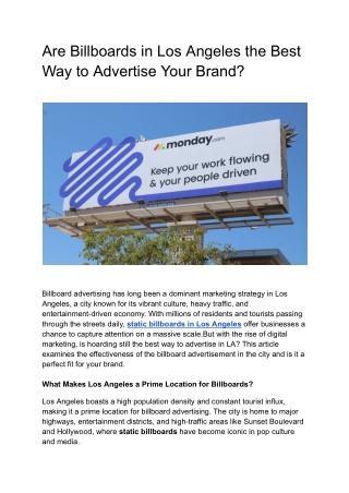 24/7 Brand Exposure – Invest in a Static Billboard Now.