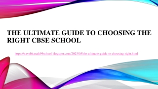The Ultimate Guide to Choosing the Right CBSE School