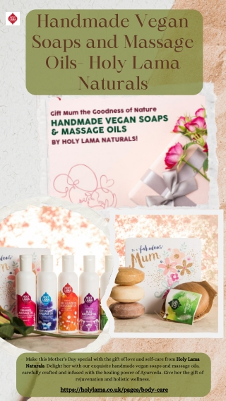 Handmade Vegan Soaps and Massage Oils- Holy Lama Naturals