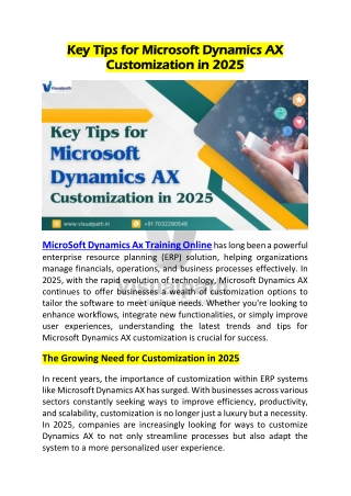 key tips for microsoft dynamics ax key tips