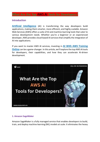 what are the top aws ai tools for developers