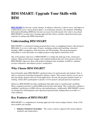BIM SMART Course