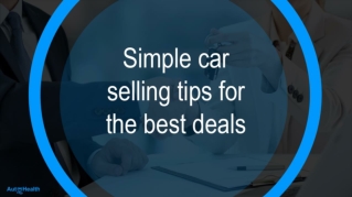 Are you planning to sell your car?
