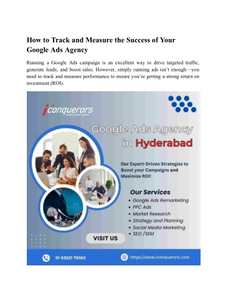 How to Track and Measure the Success of Your Google Ads Agency
