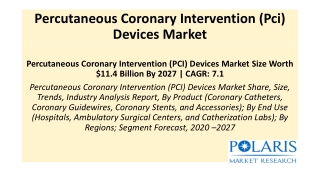 percutaneous coronary intervention pci devices market