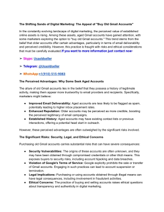 The Shifting Sands of Digital Marketing_ The Appeal of _Buy Old Gmail Accounts_