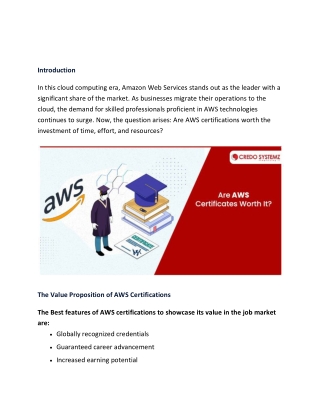 AWS Certification Path-CREDO SYSTEMZ