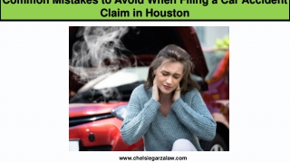 Common Mistakes to Avoid When Filing a Car Accident Claim in Houston