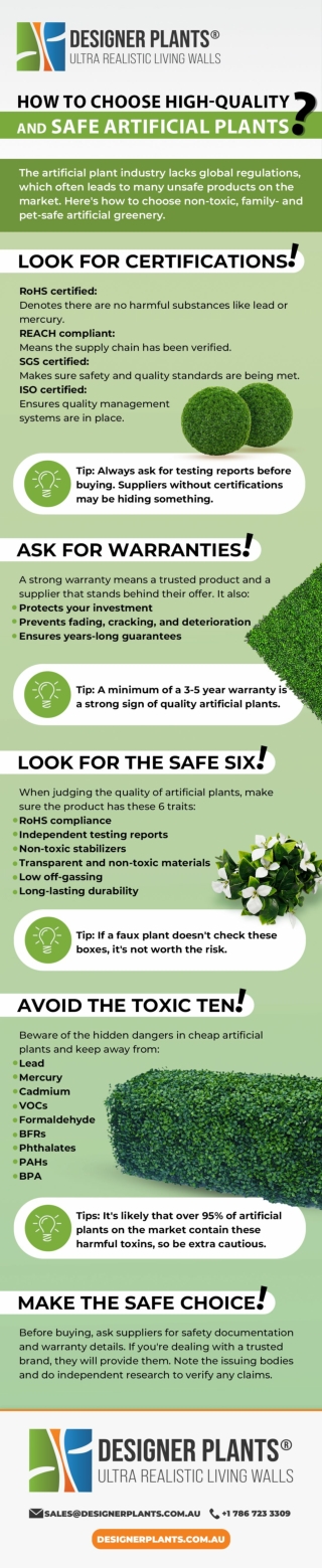 How To Choose High-Quality and Safe Artificial Plants