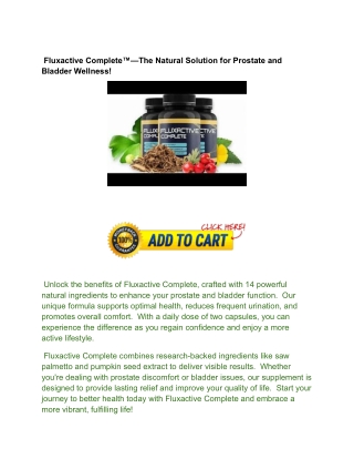 fluxactive complete the natural solution