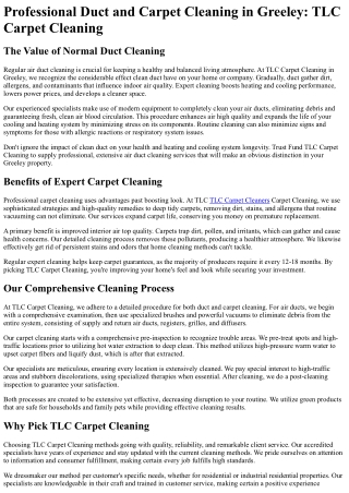 TLC Carpet Cleaning