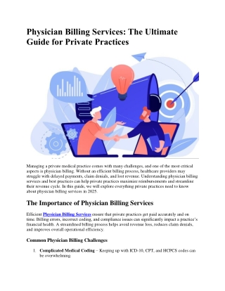 Physician Billing Services: The Ultimate  Guide for Private Practices