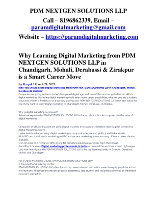 Advanced Digital Marketing Institute in Mohali