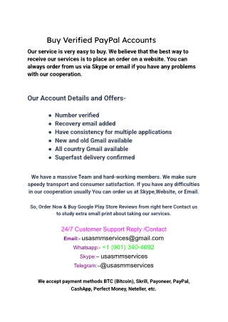 Buy Verified Paypal Account