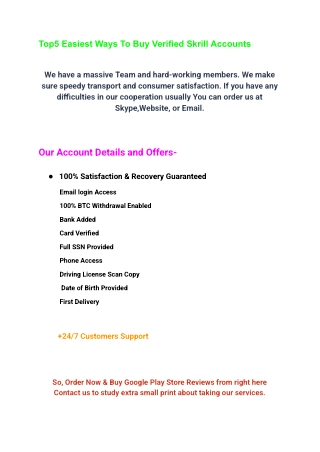 Buy Verified Skrill Accounts