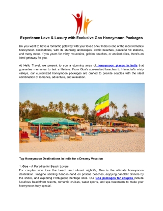 Experience Love & Luxury with Exclusive Goa Honeymoon Packages.docx