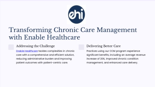 Transforming Chronic Care Management with Enable Healthcare