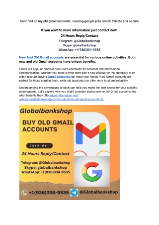 cant find all my old gmail accounts causing