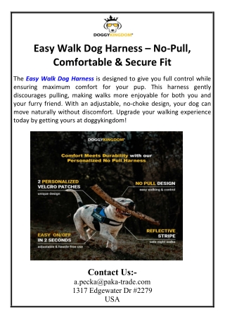 easy walk dog harness no pull comfortable secure