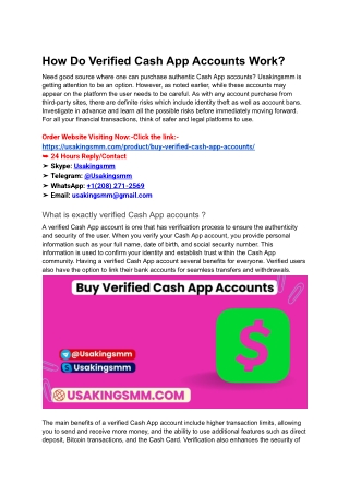 how do verified cash app accounts work