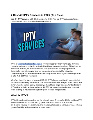7 Best 4K IPTV Services in 2025 (Top Picks)