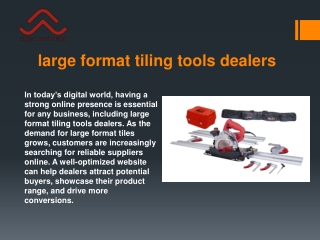 Optimizing Your Website for Online Sales as a Large Format Tile  Dealer