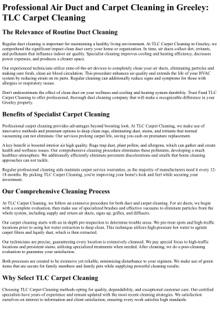 TLC Carpet Cleaning