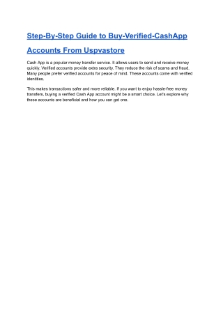 Step-By-Step Guide to Buy-Verified-CashApp