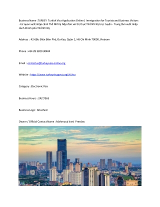 TURKEY  Turkish Visa Application Online | Immigration for Tourists and Business