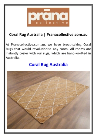 Coral Rug Australia Pranacollective.com.au