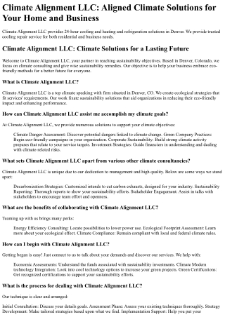 Climate Alignment