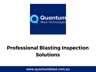 Professional Blasting Inspection Solutions