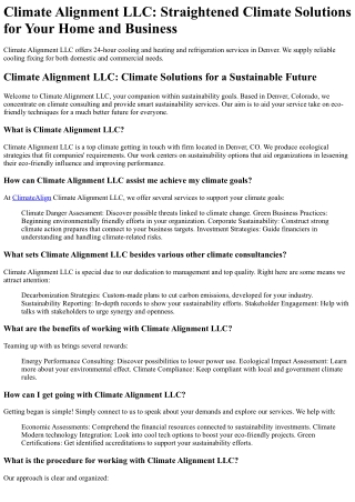 Climate Alignment